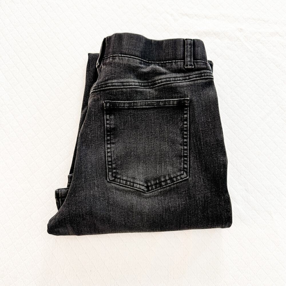 Betabrand Black Denim Wide Leg Jegging Jeans Size M Petite